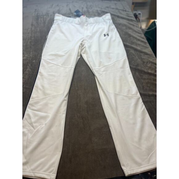 Under Armour White‎ Loose Black Piped Mens Baseball Pants XL NWT Relaxed Fit - Picture 1 of 8